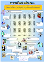 Wordsearch on Professions