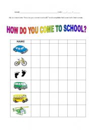 enquiry - how do you come to school?
