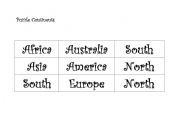 English worksheet: Puzzle Continents