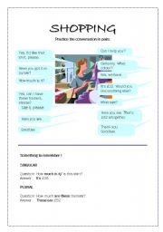 English Worksheet: Shopping Role Play