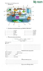 English Worksheet: My room