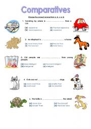 English Worksheet: Comparatives