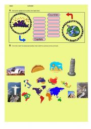 English worksheet: Capitals & Countries