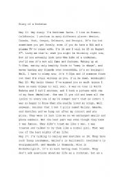 English Worksheet: Role Paying_ Diary of A Rockstar