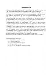 English Worksheet: Greek Gods Handout 1