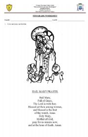 English Worksheet: PRAY