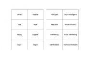 English worksheet: Comparatives Flashcards 1