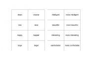 English Worksheet: Comparatives Flashcards 1