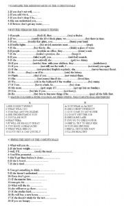 English Worksheet: CONDITIONALS TYPE 0 AND 1