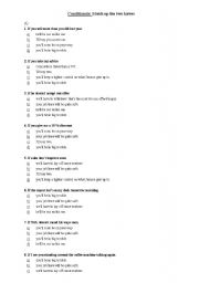 English worksheet: CONDITIONALS TYPE 1
