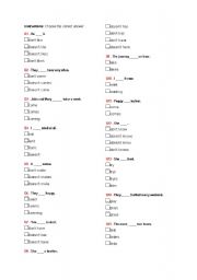 English Worksheet: Present Simple - Choose the correct answer