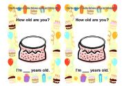 English Worksheet: How Old Are You?