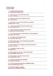 English Worksheet: Reported Speech