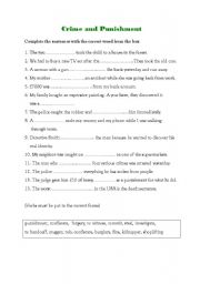 English Worksheet: Crime and punishment 