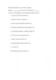 English worksheet: PRESENT CONTINUOUS