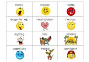 English Worksheet: Role play cards - Mood cards