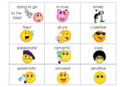 English Worksheet: Feelings - Mood cards