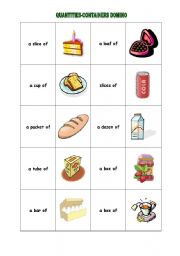 Quantities-containers domino (2 pages)