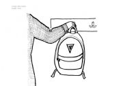 English worksheet: Colar la mochila.