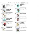 English worksheet: Hobbies & Activities (3 of 6)