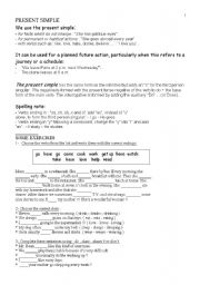 English Worksheet: present simple