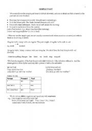 English worksheet: simple past