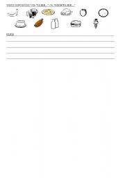 English worksheet: Likes and dislikes