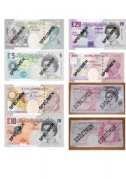 English Worksheet: fake english money 