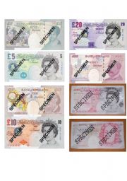 English Worksheet: fake english money 