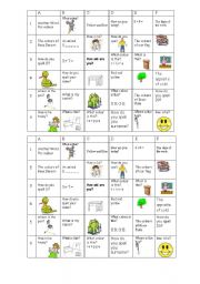 English Worksheet: Tic tac toe