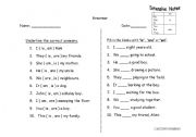 English Worksheet: Grammar drills