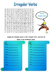 English Worksheet: Irregular Verbs