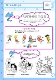 English Worksheet: Greetings - page 2