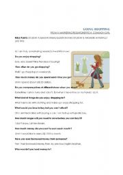 English Worksheet: Going Shopping