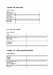 English Worksheet: Jobs: useful vocabulary for interviews