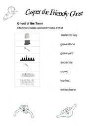 English worksheet: PART 1 of Casper the Friendly Ghost in Ghost of the Town cartoon