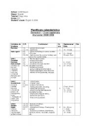 English worksheet: planning