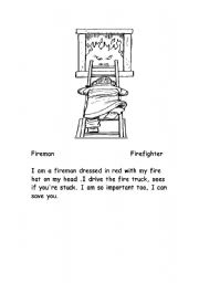 English worksheet: fireman