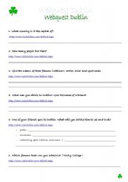 English Worksheet: Dublin Webquest