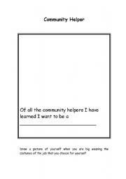 English worksheet: i want to be a.....