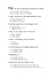 English Worksheet: Quizze of UK