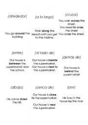 giving directions double sided flashcards 2