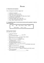 English Worksheet: possessives - exercises