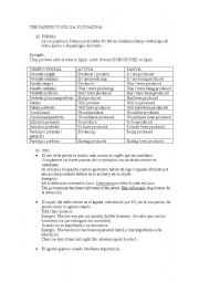English Worksheet: THE PASSIVE