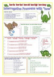 How tall, how high, how deep, how far..... - Interrogative Pronouns with 