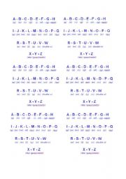 English Worksheet: Alphabet