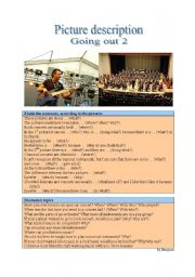 English Worksheet: Picture Description - Music