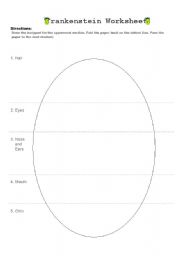 Frankenstein Worksheet