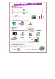 Work sheet about Prophet Mohammads life