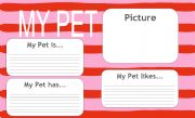 English worksheet: My pet